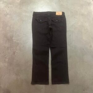 Y2K truereligion men black button flap thick stitch jean Ricky relax straight 38